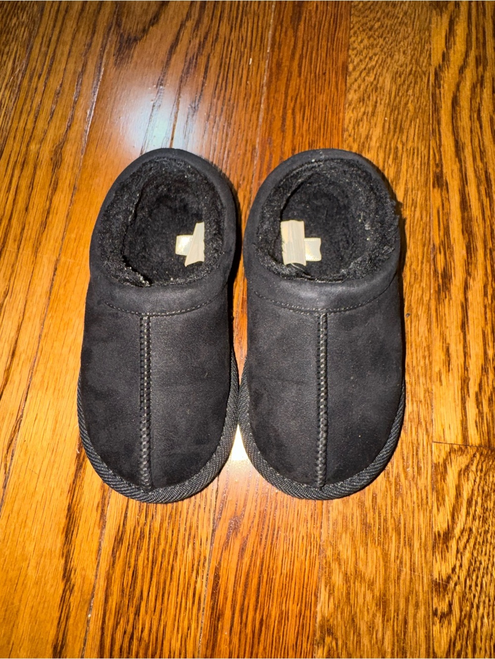 Kids Cat&Jack Black Slip-On Fuzzy Lined Shoes